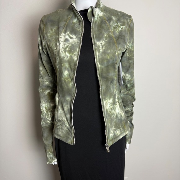 Guess Women Green Tie Dye Full Zip Athletic Jacket Real Dye Ready Size S - Picture 7 of 12